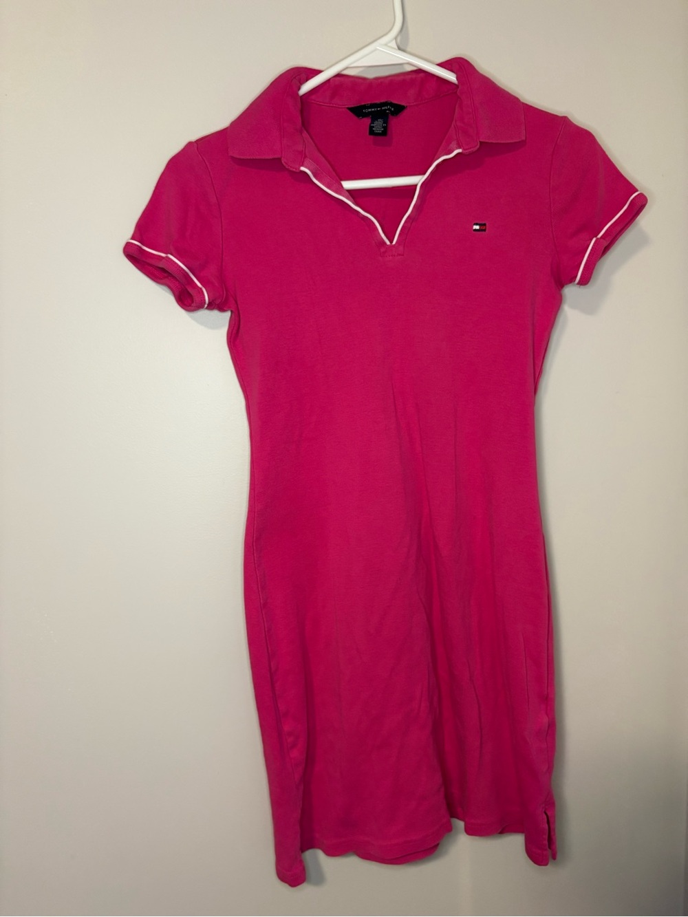 Y2K Tommy Hilfiger Hot Pink Polo Mini Dress